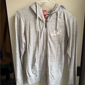 Nike Heather Gray Zip-Up Hoodie